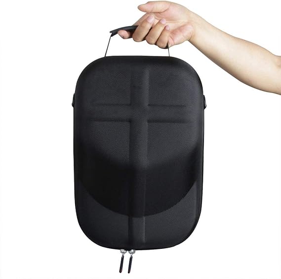 Black Hard Shell Portable Hat Case EVA Crush-Proof Large Capacity Travel Storage Box with Handle for Baseball Caps and Snapbacks