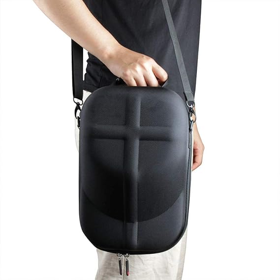 Black Hard Shell Portable Hat Case EVA Crush-Proof Large Capacity Travel Storage Box with Handle for Baseball Caps and Snapbacks
