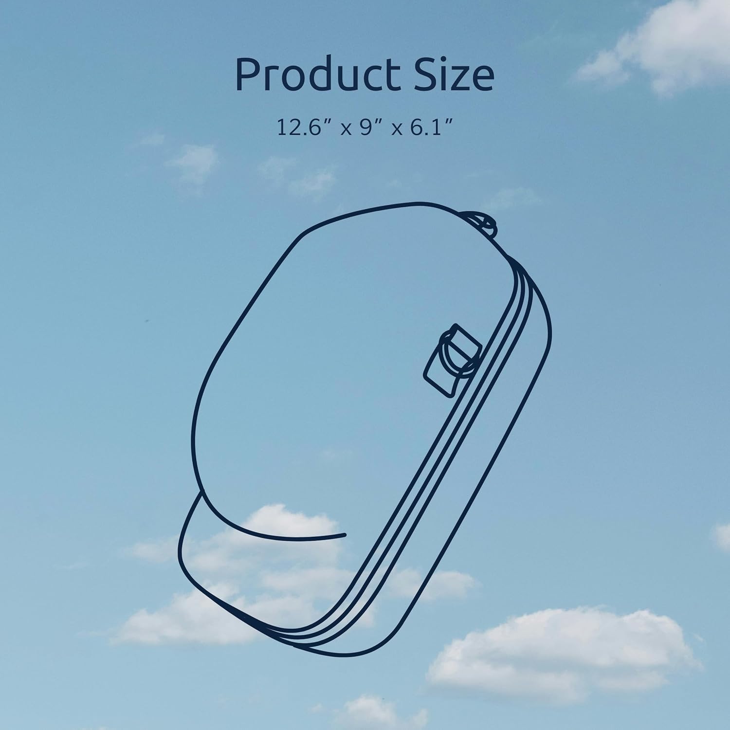 Portable Hard Shell Baseball Cap Carrier – 12.6"x9"x6.1" Crush-Proof Travel Hat Case for 6 Caps