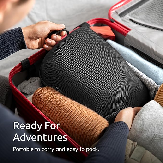 Portable Hard Shell Baseball Cap Carrier – 12.6"x9"x6.1" Crush-Proof Travel Hat Case for 6 Caps